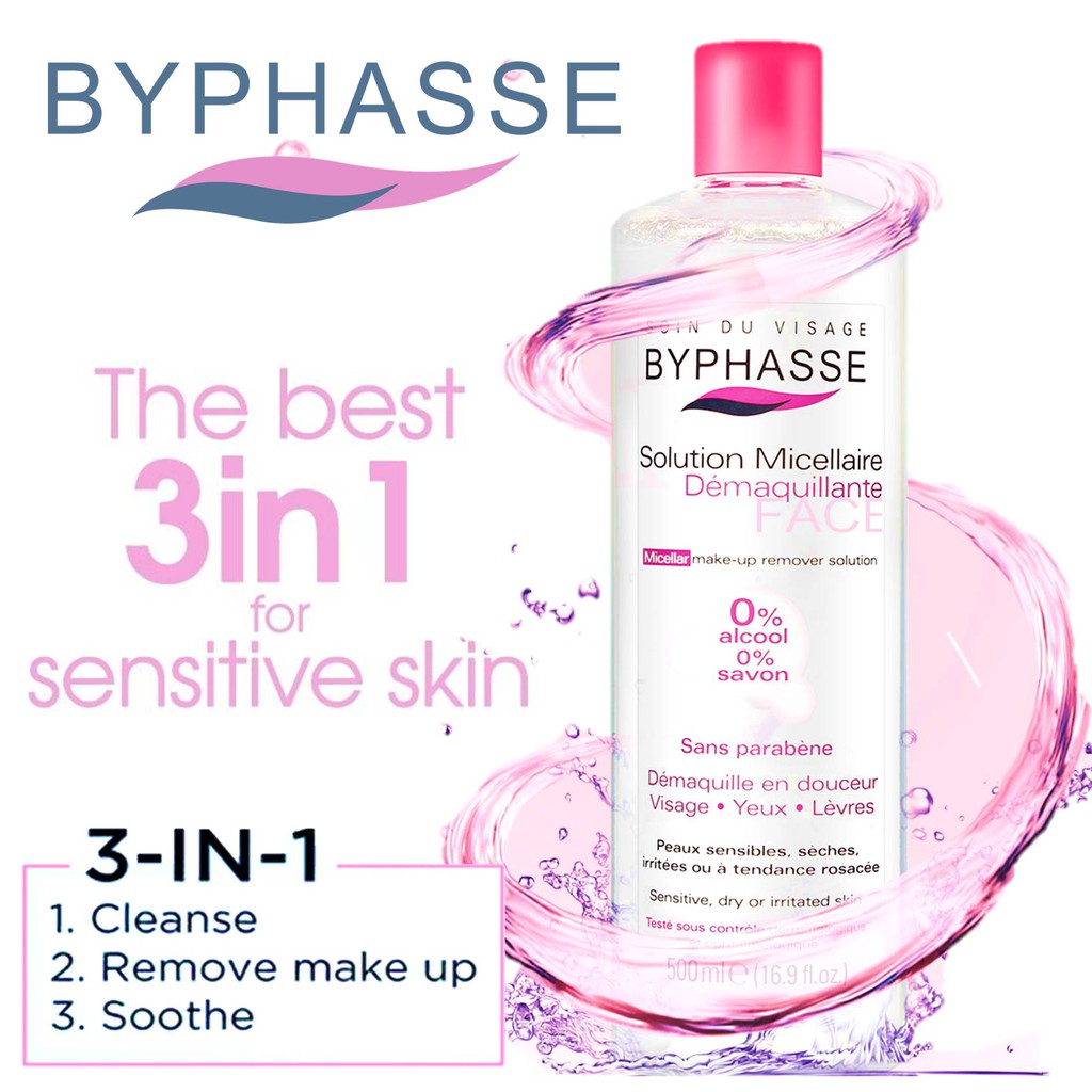 Byphasse Micellar MakeUp Remover Solution 500ml. As good as Sensibio