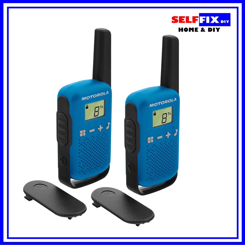 Motorola TALKABOUT T42 WALKIETALKIES (Blue) Pack of 2 Portable Radio