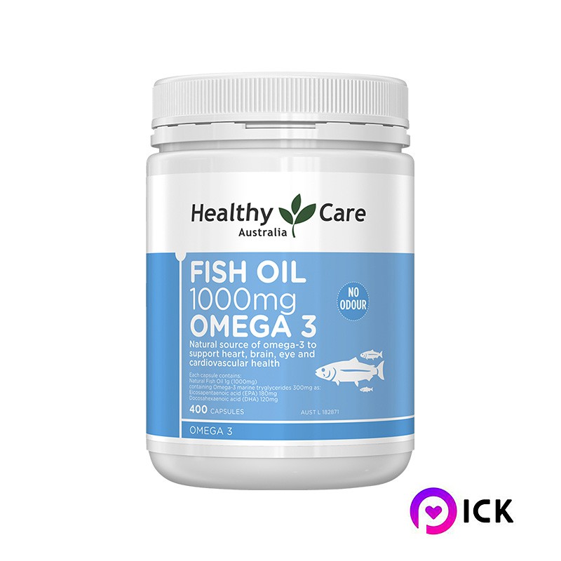 Healthy Care Fish Oil 1000mg Omega 3 400 Capsules Australia Singapore