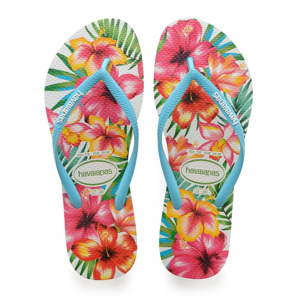 havaianas slim tropical floral flip flops