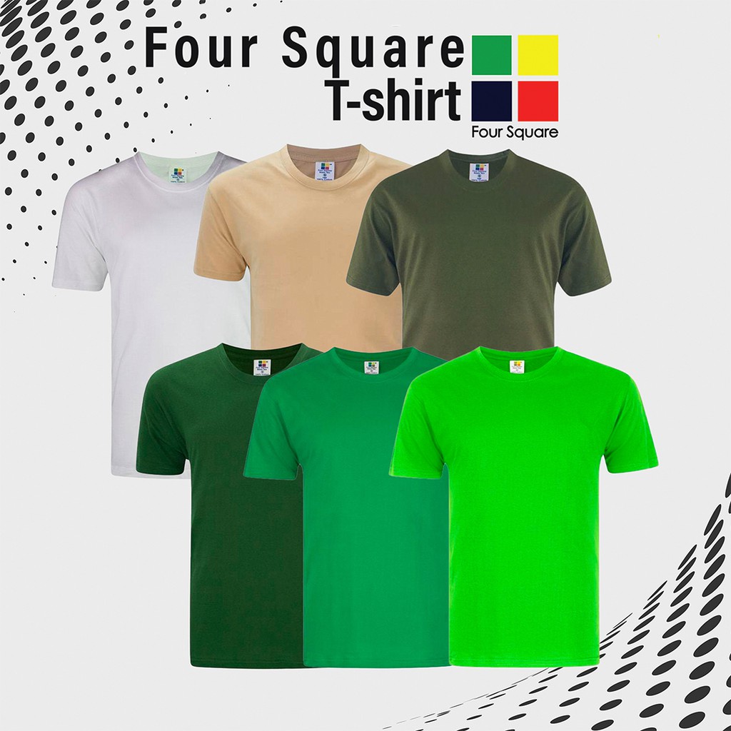 Shop Malaysia Four Square Basic Short Sleeve Round Neck 100 Cotton Plain T Shirt 160gsm Casual Plain T Shirt Short Sleeve Shopee Singapore