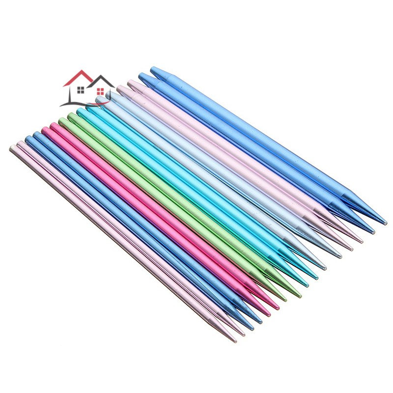 13 Sizes Interchangeable Circular Knitting Needle Kit Multicolor Durable Aluminum Needles 2.75mm-10mm with Zipper Storage Case 