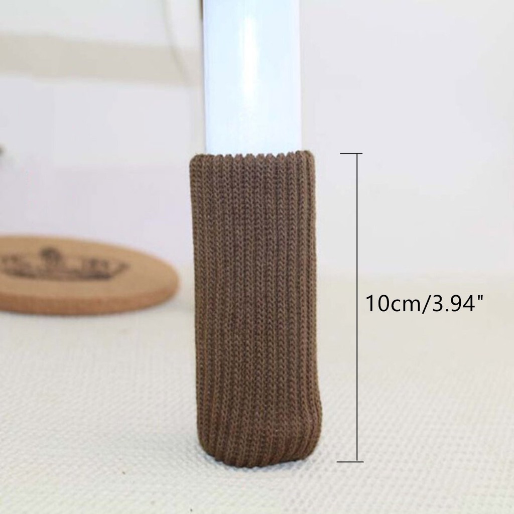 4pcs Set Chair Leg Tip Pad Furniture Knitted Elastic Non Slip Sock Home Kitchen Floor Protector Shopee Singapore