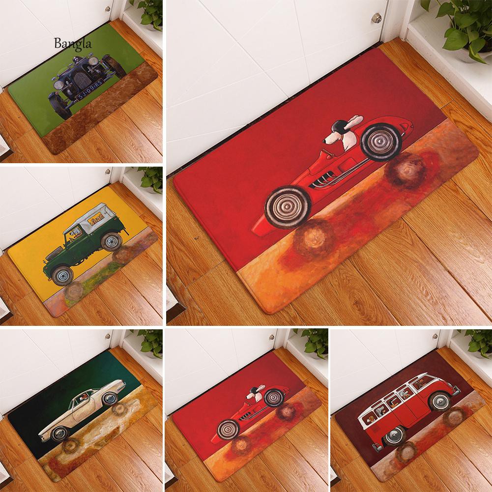 Bg Cartoon Car Anti Slip Doormat Rug Carpet Floor Mat Home