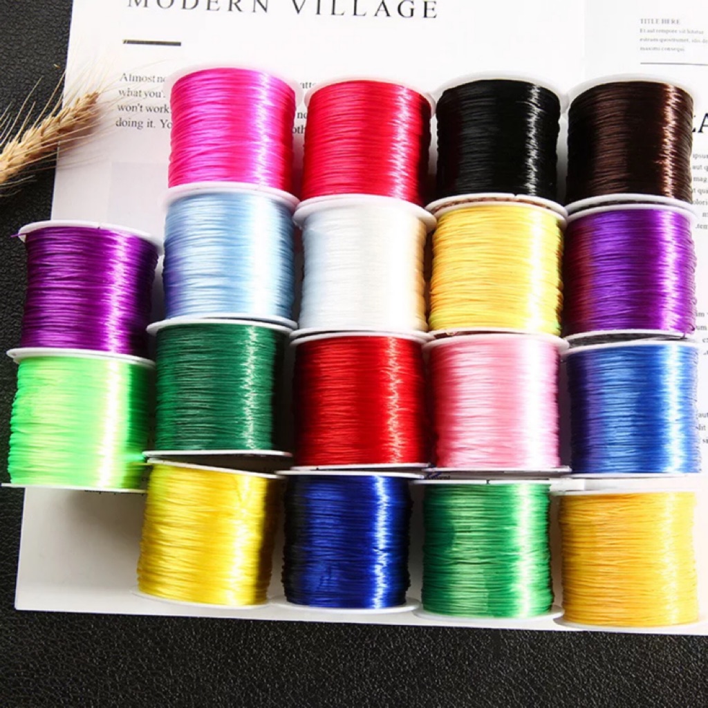 [2 Rolls] 0.8mm Elastic Bead Thread Shopee Singapore