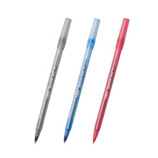 10 Pcs BIC NS Fine 0.7mm Easy Glide Ink Smooth Writing Pen in Black Red Blue 