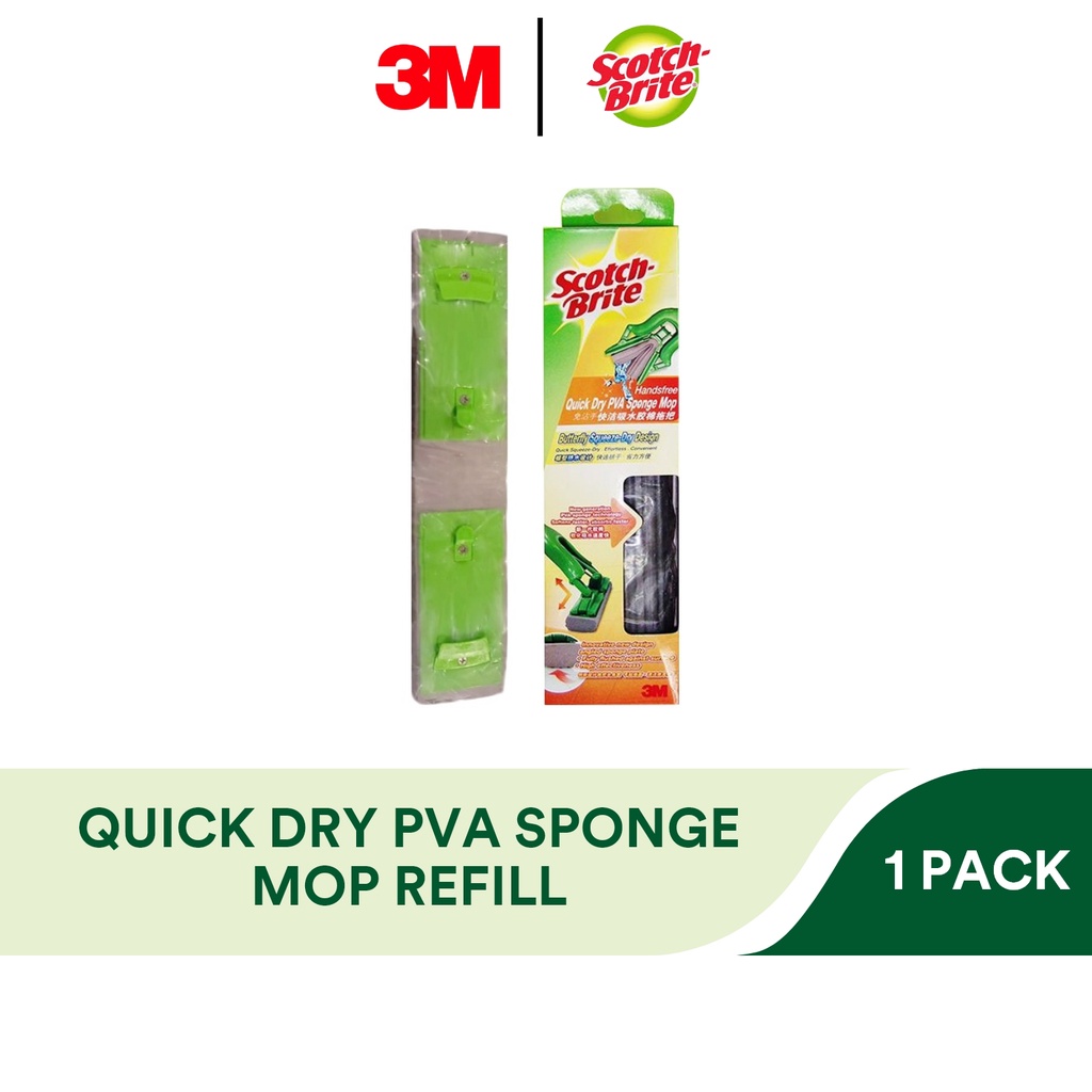 3M Scotch Brite Quick Dry Pva Sponge Mop Refill, 1 Piece Shopee Singapore
