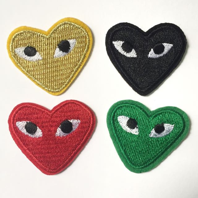 comme des garcons embroidered patch