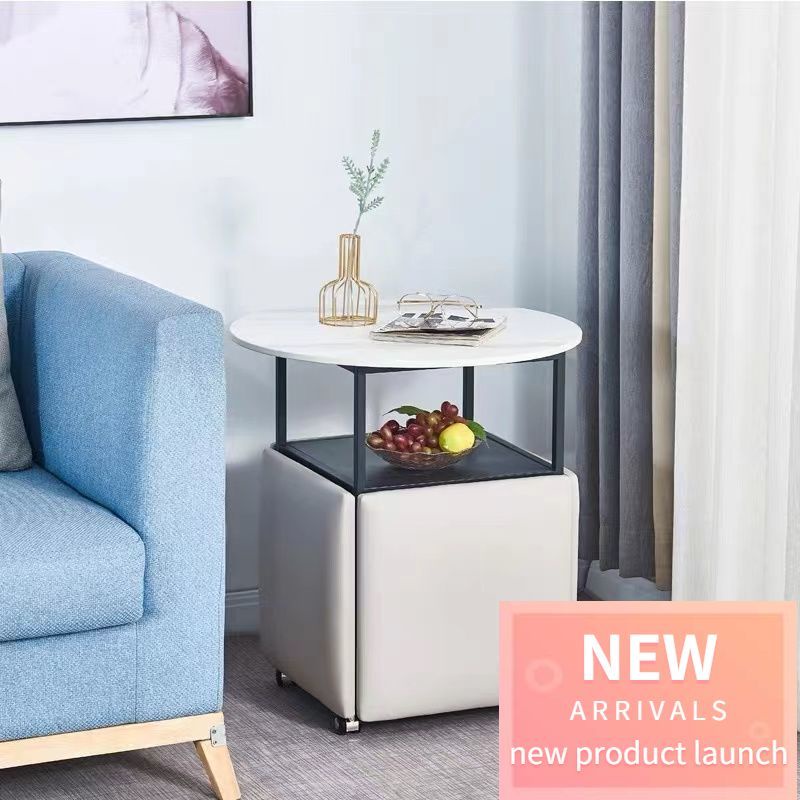 Movable multifunctional storage side table tea table household living
