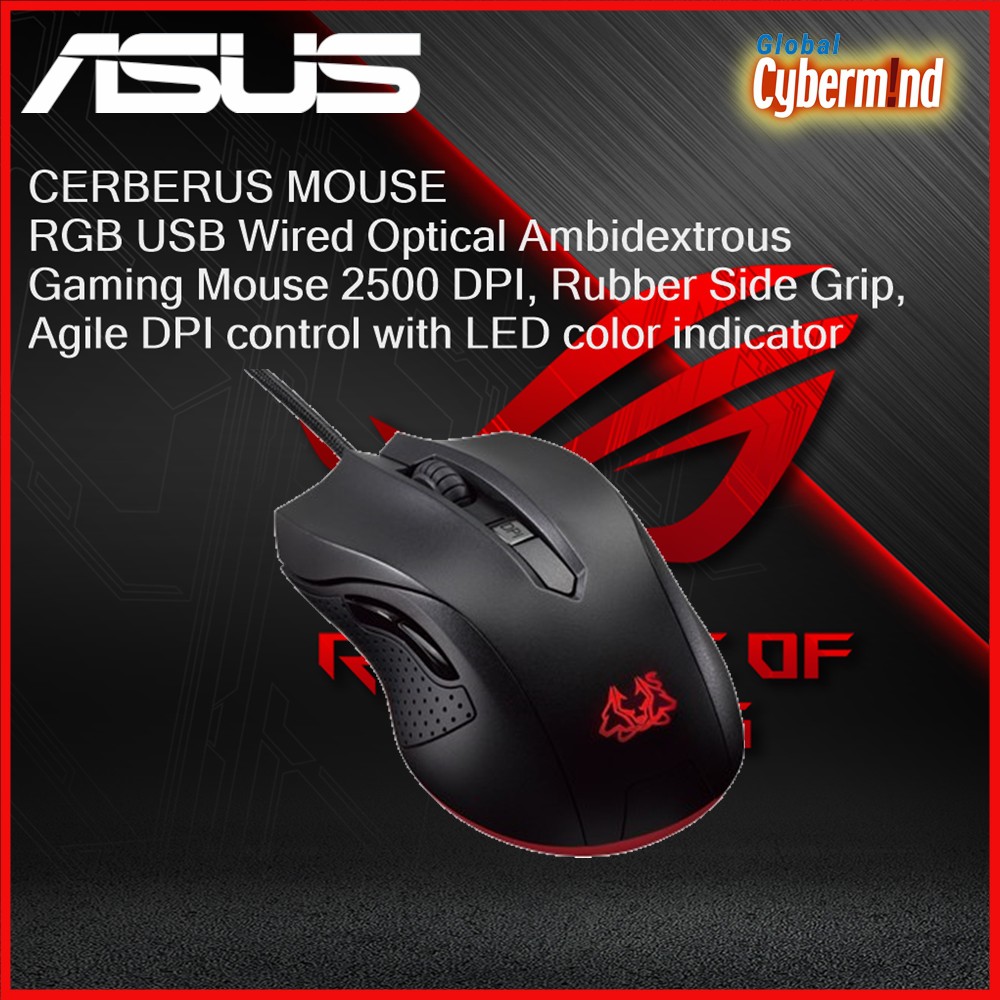 Asus Cerberus Mouse Rgb Usb Wired Gaming Mouse 2500 Dpl With Agile Dpi Control Local Distributor Warranty Shopee Singapore