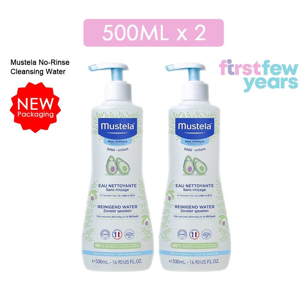 mustela no rinse cleansing water 500ml x 2 exp 03 2023 shopee singapore