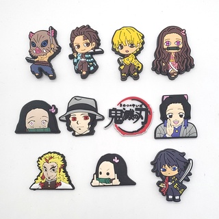 Anime Demon Slayer Charms Crocs Pins Tanjiro Nezuko Shoes Jibbitz For 