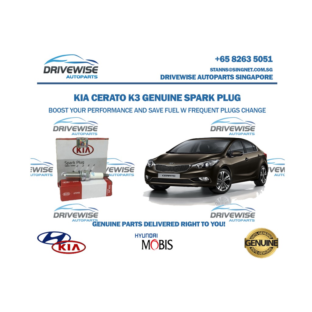 Kia Cerato K3 Genuine Spark Plug Set 4pcs (Same as Original Stock