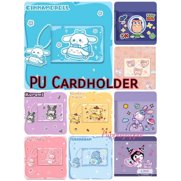 Sanrio Cinnamoroll Melody PU Cardholder kuromi Pompompurin Stella Lou ...