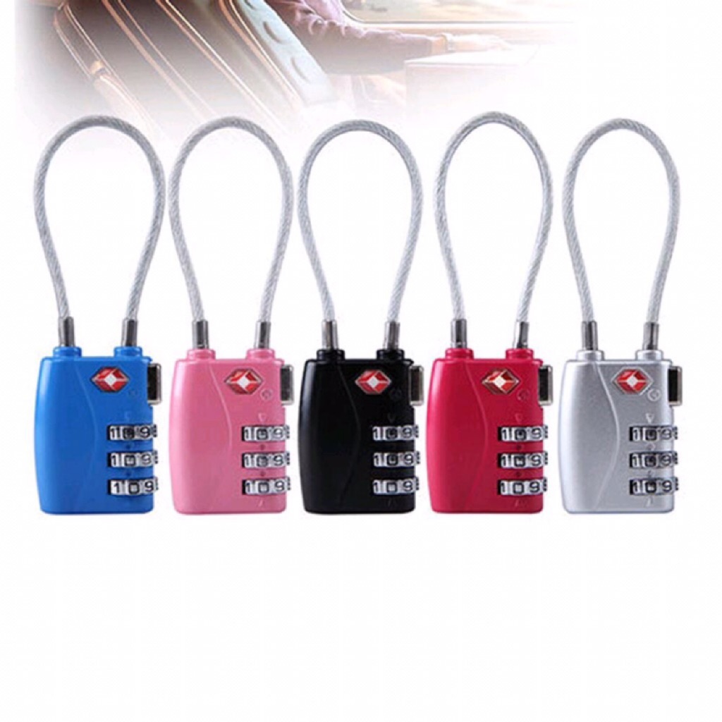 Authentic TSA 719 Approved Jasit 3 digit Zinc Alloy wire travel Luggage