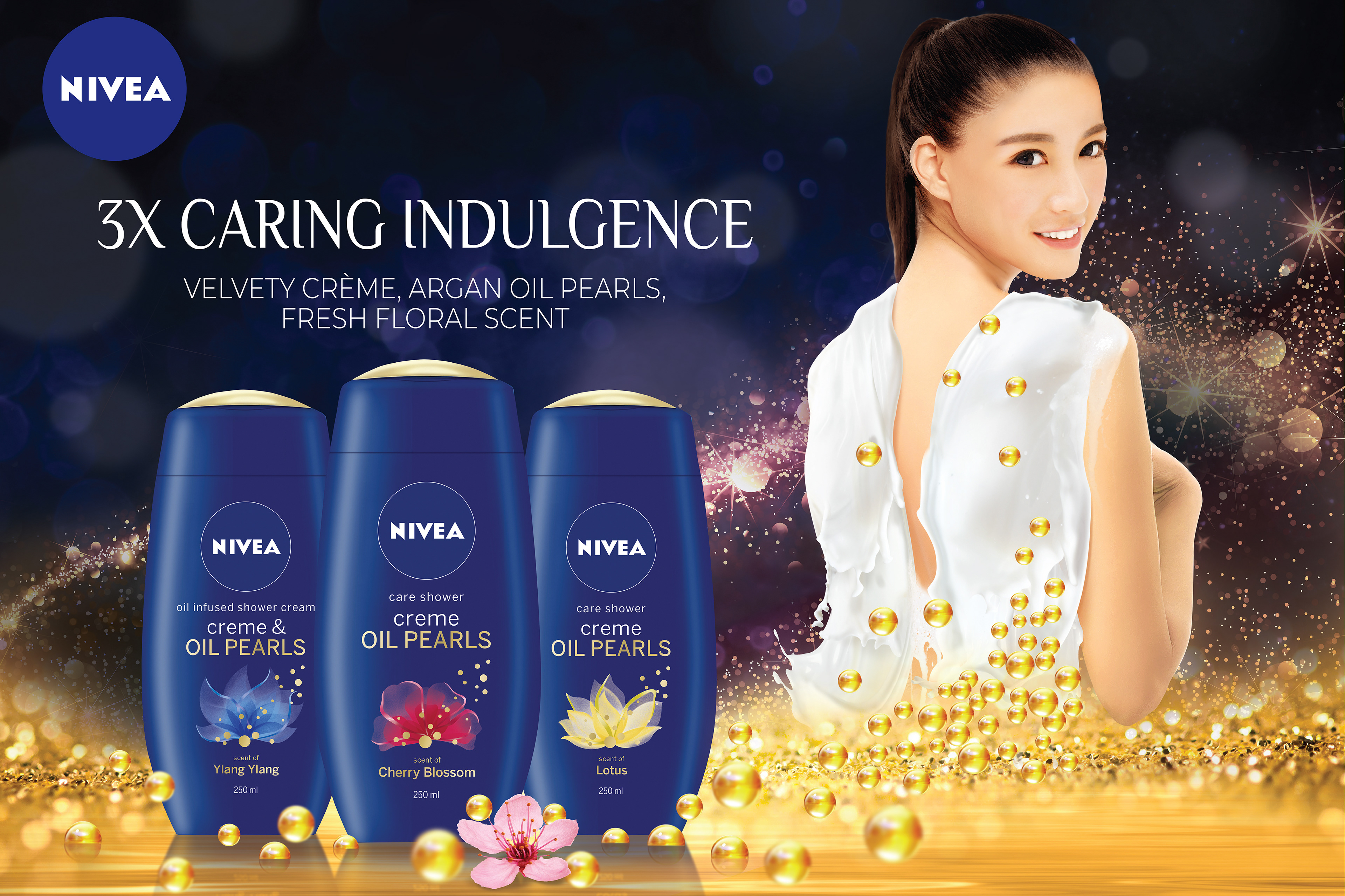 nivea caring shower cream
