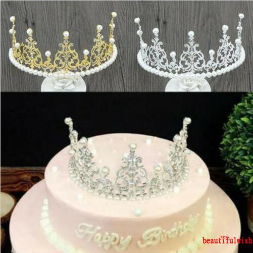 Newest 1PC Rose Gold Birthday Crown Party Decorations Alloy Crown Fashion Decora