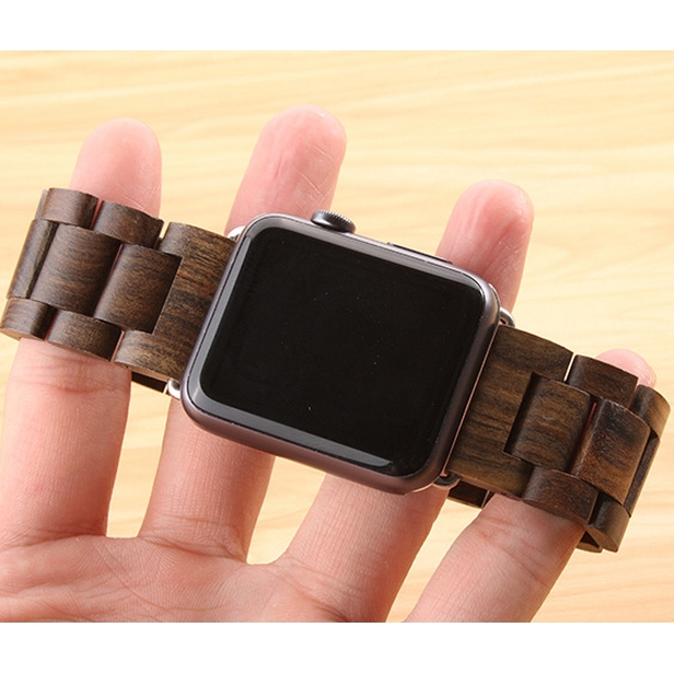 Iwatch 5 Ebony Apple Watch 4 3 Generation Watch Band 38 40 42 44 Mm Apple Wood Butterfly Buckle Strap Iwatch 5 Shopee Singapore