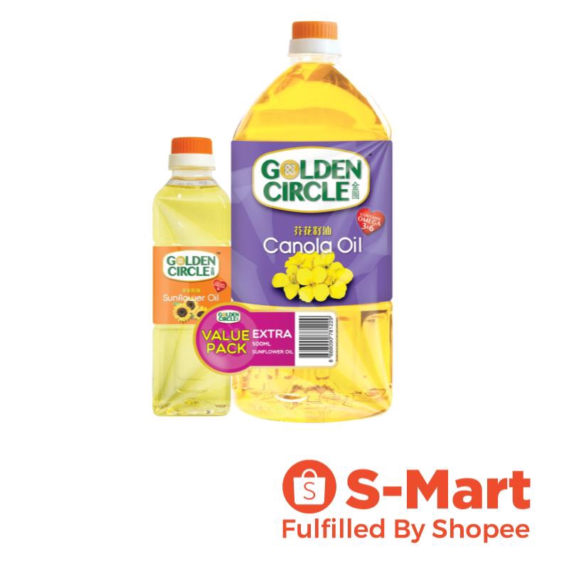 Golden Circle Canola Oil 2L Banded With Sunflower 500ml, Cooking Oil