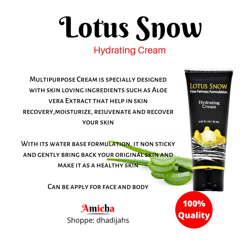 lotus snow hydrating cream