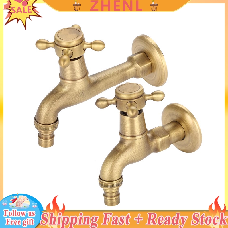 Zhenl Ready Vintage Solid Brass Single Handle Faucet For