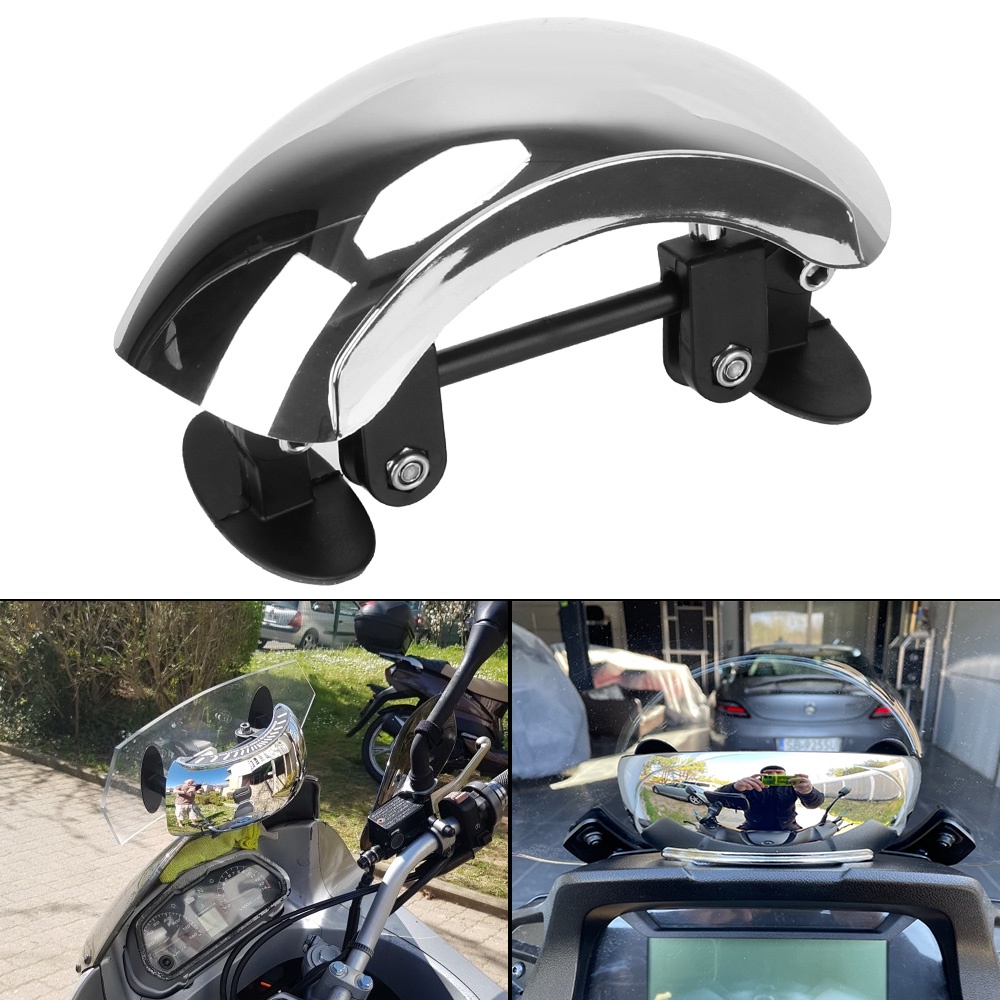 QIDIAN Motorcycle Windshield Windscreen Rearview View Safety Mirrors Panoramic Central 180 Degree Wide Angle Rear View Mirrors for Vespa GTS GTV Sprint primavera 125 200 300 150 