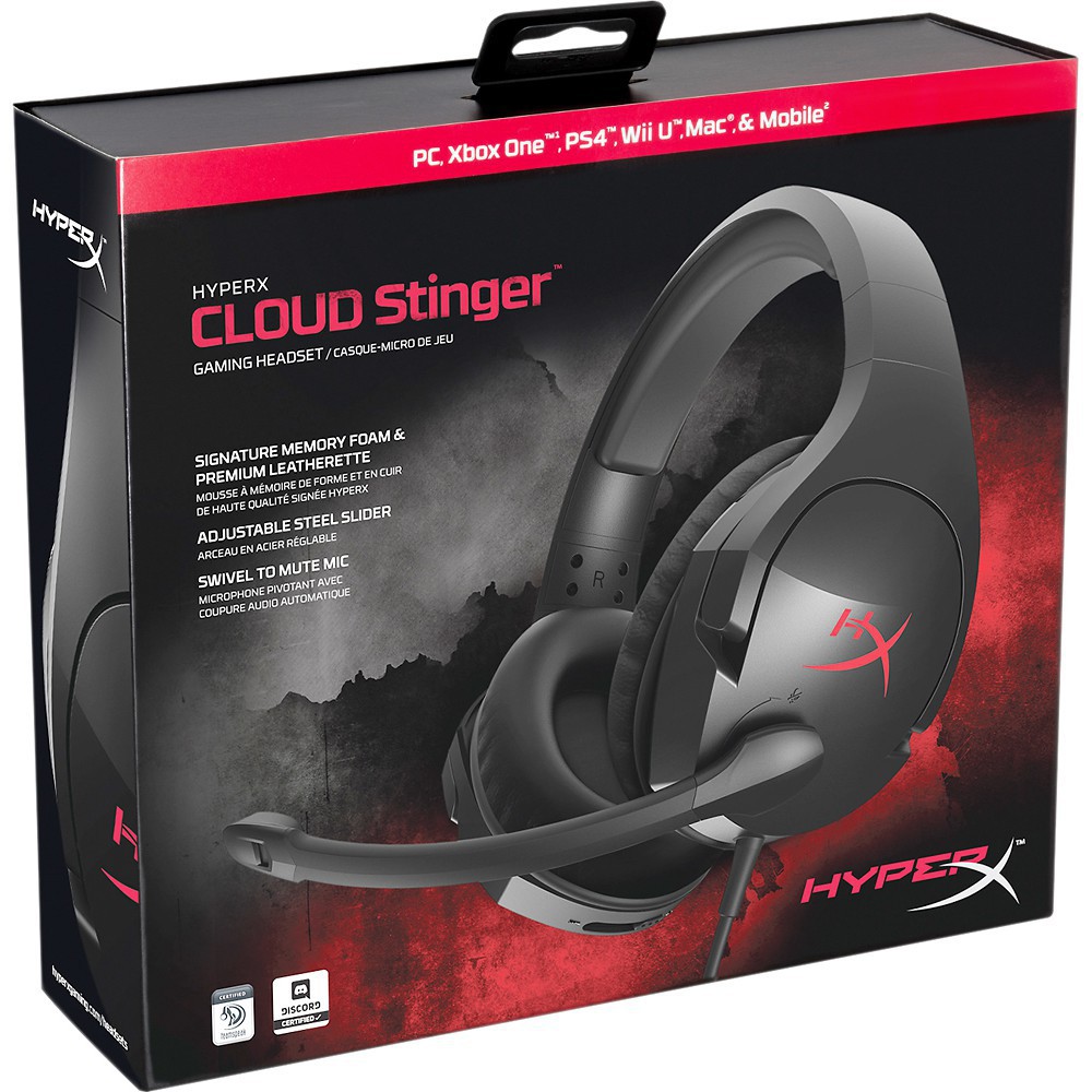 Kingston Hyper X Gaming Cloud Stinger Headset Hx Hscs Bk As Blk Shopee Singapore