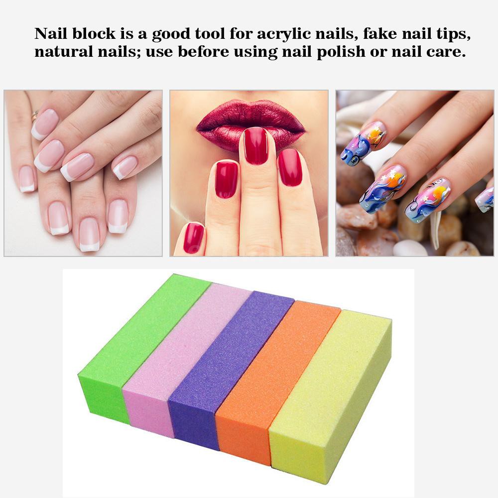 ecmallshow 10 Pcs Nail Buffer Block Sanding Sponge Nail Buffers Files  Manicure P | Shopee Singapore
