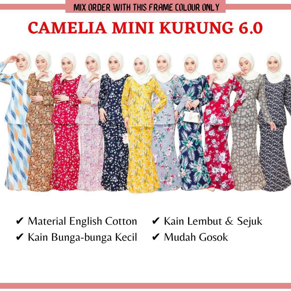 Baju Kurung Untuk Ke Kuliah Camelia 6 0 Kurung Moden English Cotton Plus Size Mini Kurung Perempuan Shopee Singapore