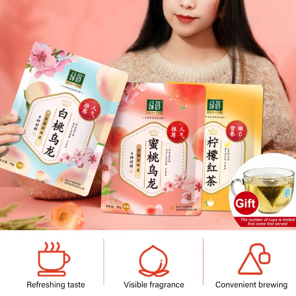 【3 bags/80 tea bags】Peach White Peach Oolong Tea/Jasmine Tea/Healthy