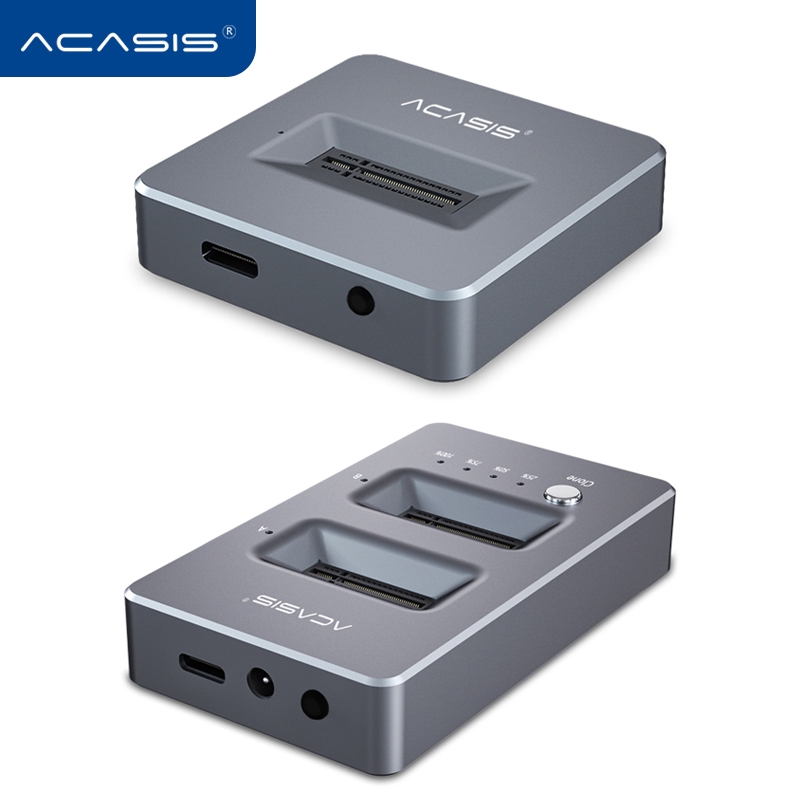 Acasis Typec Usb 10g To Nvme Dual Bay Nvme Docking Station For M2 Ssd Key M Support Offline 4492