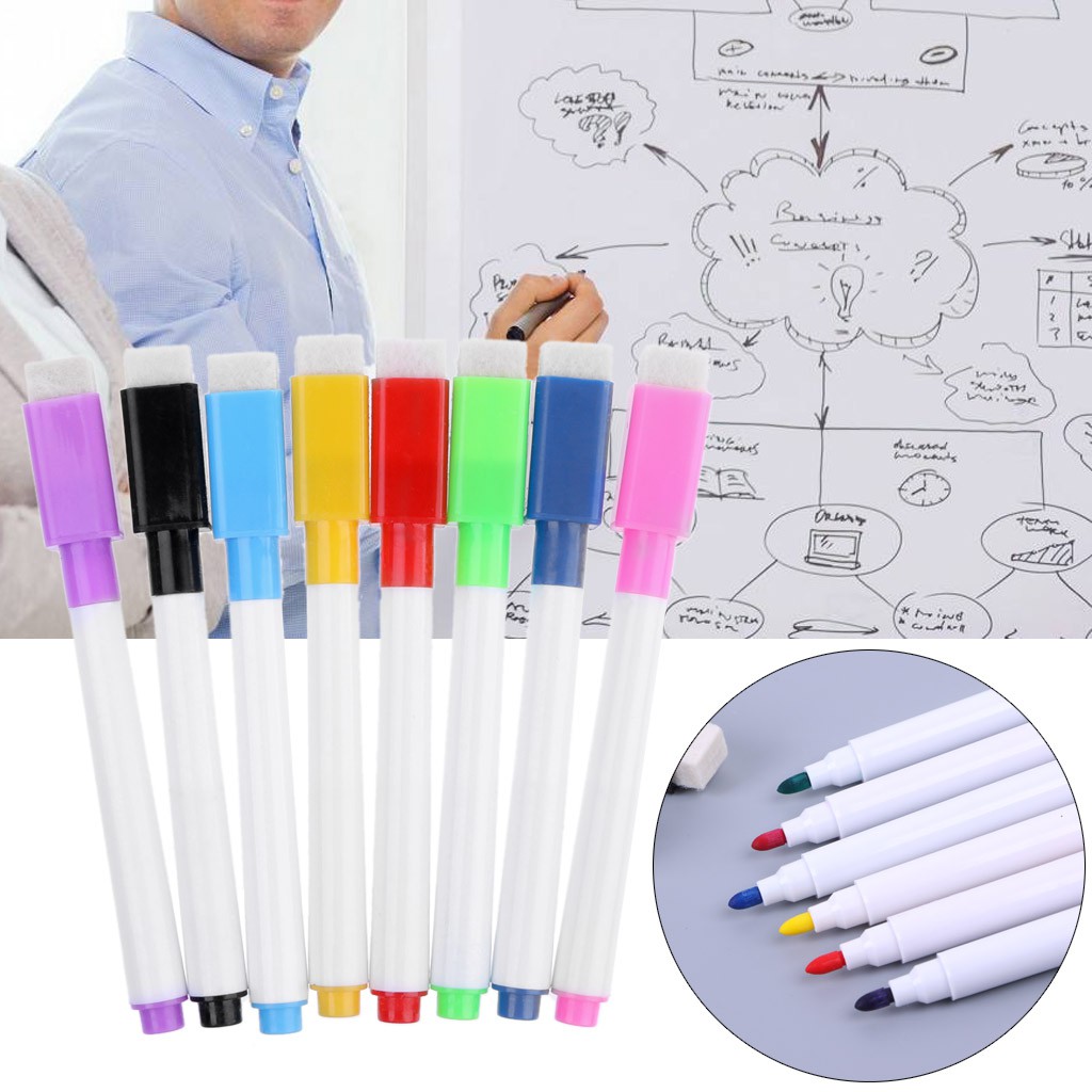 SET Signature Painting Plastic Mark Pen Erasable Markers Magnetic Whiteboard Pen