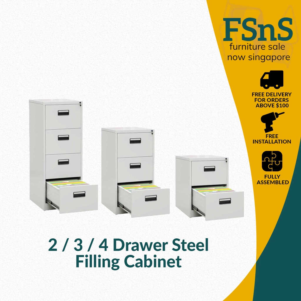 SG Ready Stock 2 / 3 / 4 Drawer Metal Filling Shopee Singapore