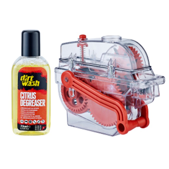 Dirtwash Chain Cleaning Machine with Citrus Degreaser Bottle for