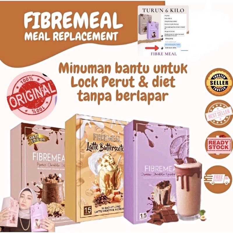 Fibremeal Supplement Diet Kurus Slim 100 Original Hq 3 Extra Gifts Slim Lock Perut Fibre Bijirin Free Shaker Shopee Singapore