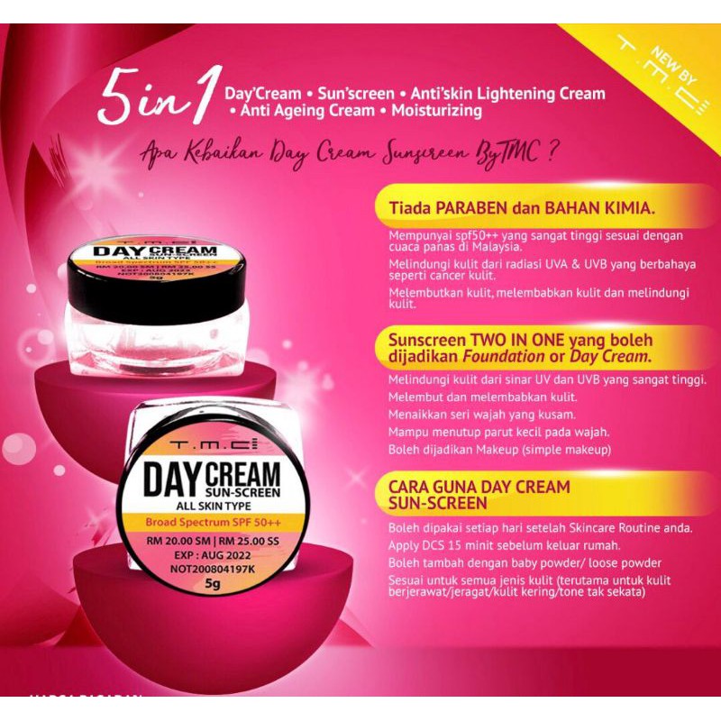 Day Cream Sun Cream Tmc Shopee Singapore