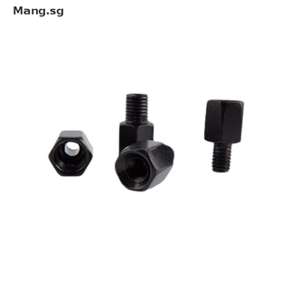 Mang Pair Black Motorcycle Mirror Adapters 10MM 8MM Rearview Mirrors Conversion Bolt SG