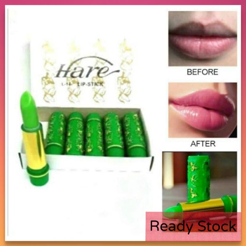 HIJAU Hare Moisturizer Lips Rama-Rama Olive Blood Color Changing Color ...