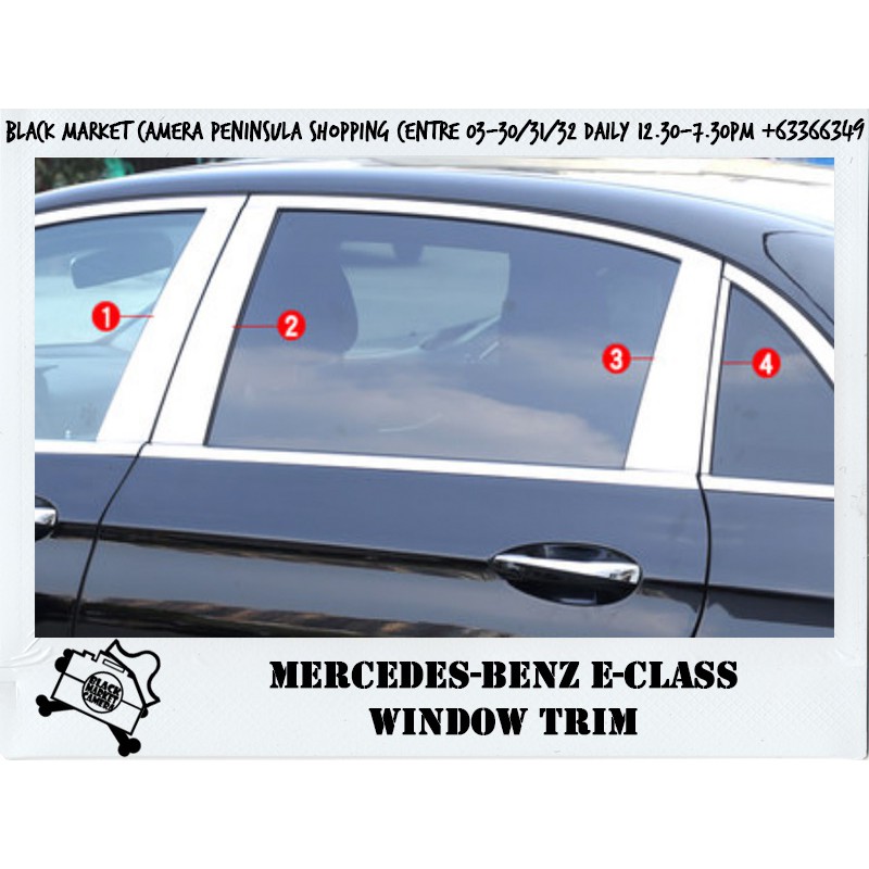 mercedes e class black window trim