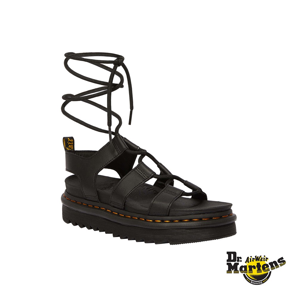 doc marten black platform sandals