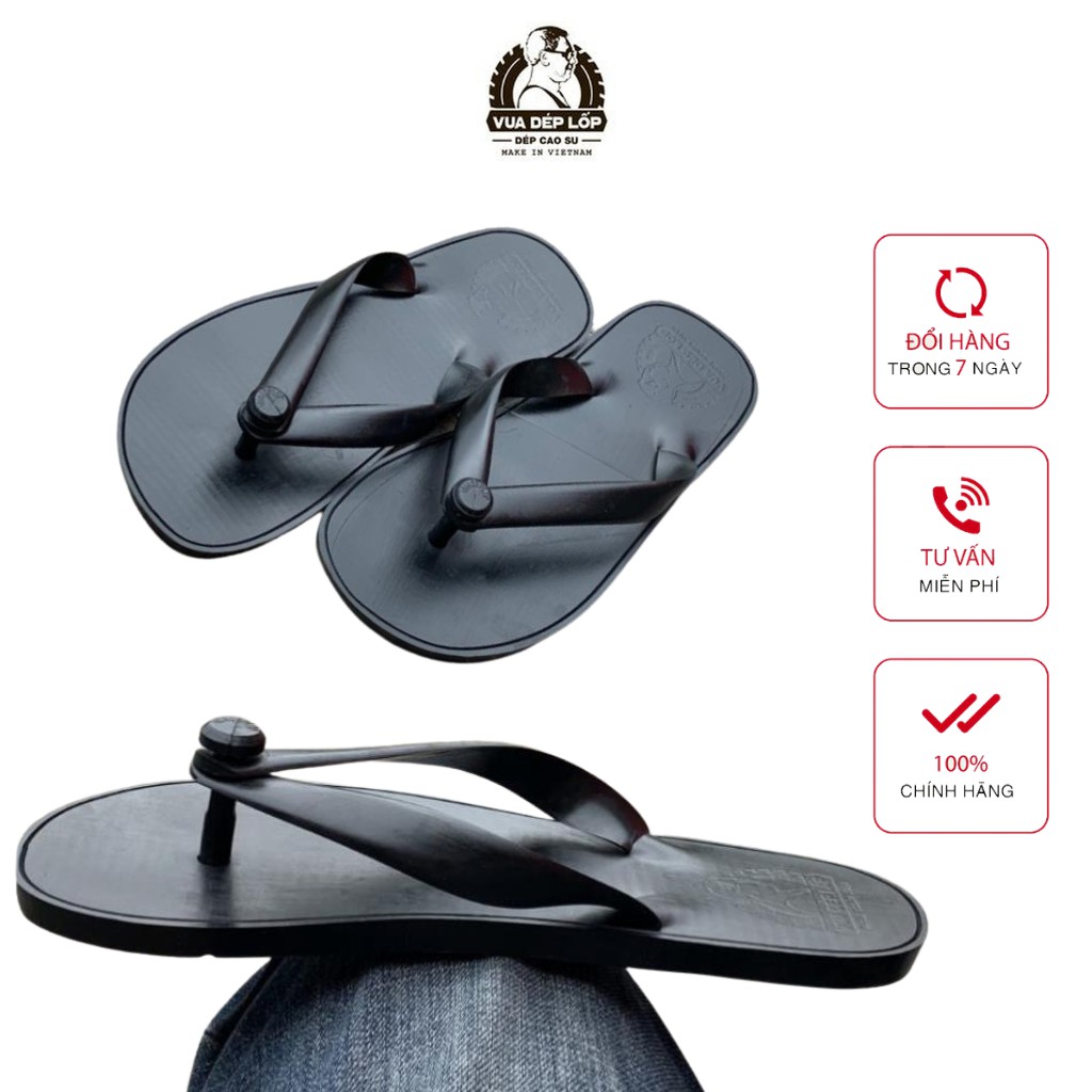 Dép cao su tông núm thương hiệu VUA DÉP LỐP Phạm Quang Xuân, chính hãng, có bảo hành, ảnh thật, sẵn