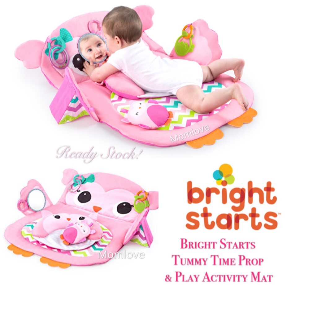 bright starts tummy time prop & play mat