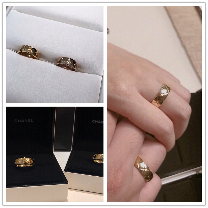 Coco Crush Ring Quilted Motif Ring In 18k Yellow Gold Shopee Singapore