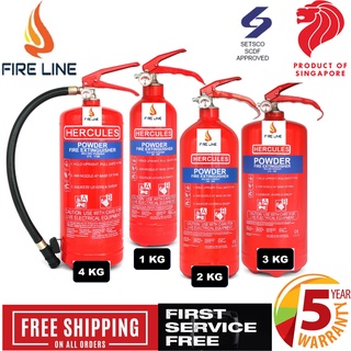 1 KG / 2KG / 3KG/ 4KG SETSCO CERTIFIED DRY POWDER FIRE EXTINGUISHER WITH 5 YEAR WARRANTY