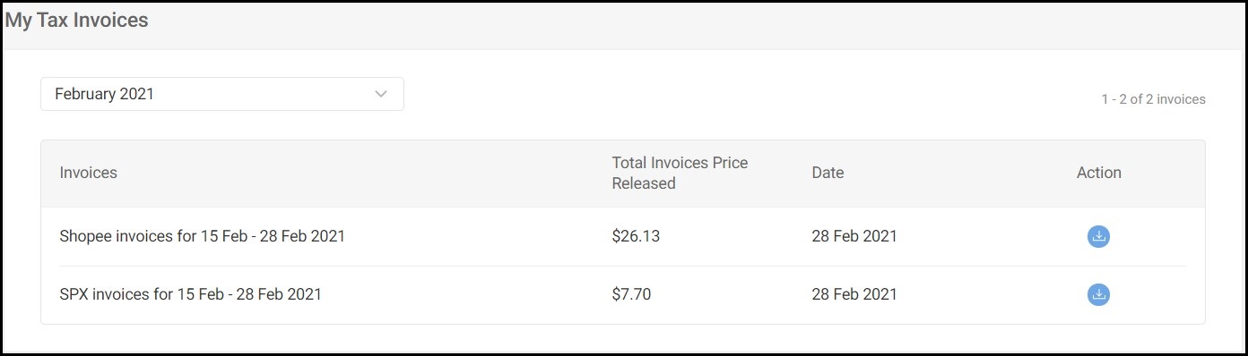 Checking My Tax Invoices Shopee Sg Seller Education Hub