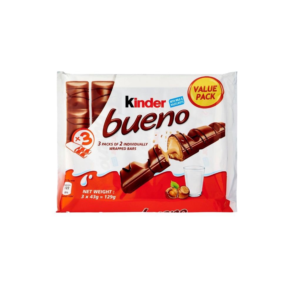 Kinder Bueno Chocolate Wafer Flow Pack 129g X 11 Packs Shopee Singapore