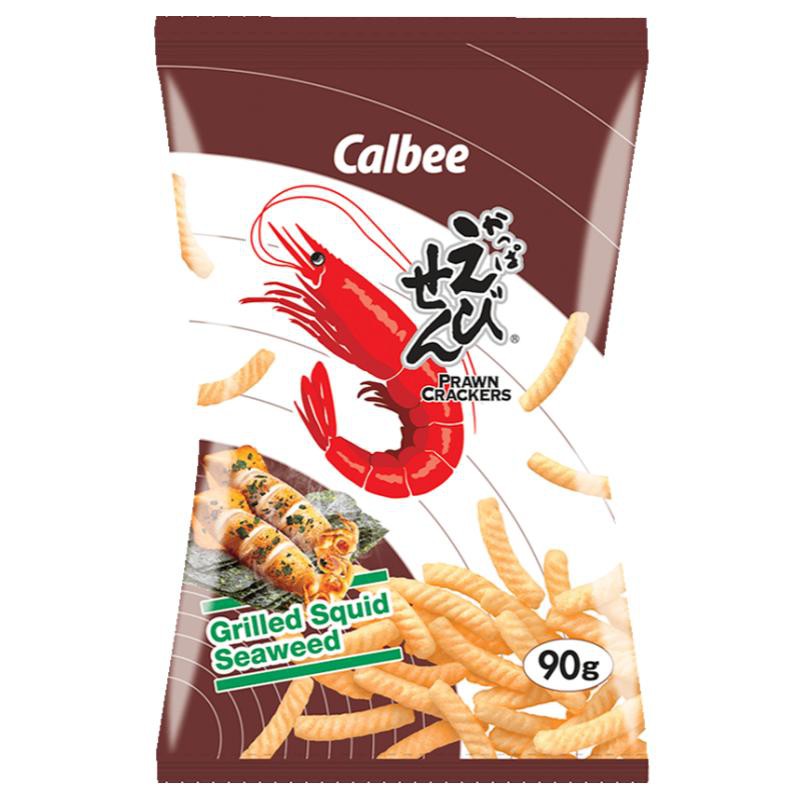 Calbee Prawn Cracker Grilled Squid Seaweed G Japanese Halal Shopee Singapore