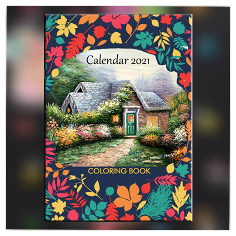 Download Ready Sotck 2021 Coloring Calendar With Coloring Pages 29x21cm Shopee Singapore