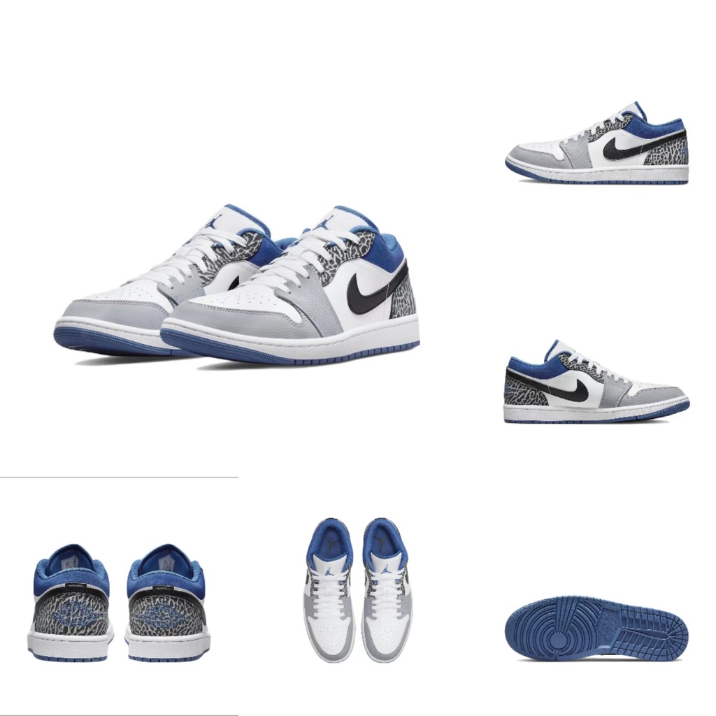 100% original Air Jordan 1 Low SE ”True Blue” Casual Shoes Men's Women's Sports DM1199-140