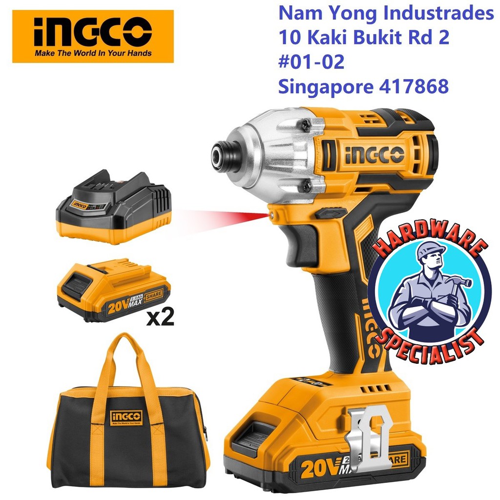 Ingco CIRLI2002 Brushless Cordless Impact Driver Shopee Singapore
